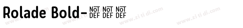 Rolade Bold字体转换